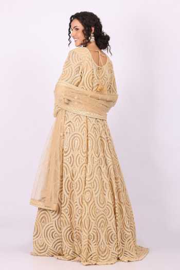Soniya G Tonal Embroidered Anarkali With Dupatta  