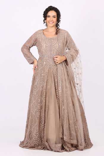 Soniya G Hand Embroidered Anarkali & Dupatta Set 