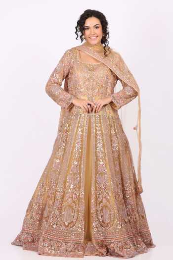 Soniya G Intricately Embroidered Anarkali & Dupatta Set 