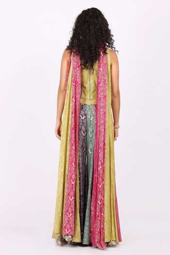 Soniya G Color Block Panel Lehenga Set 