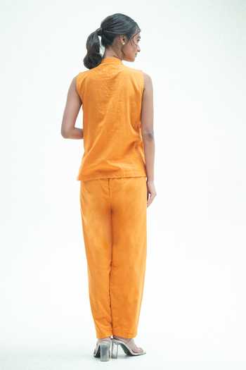 Vaani Beswal Furrow Handwoven Cotton Top & Pant Set 