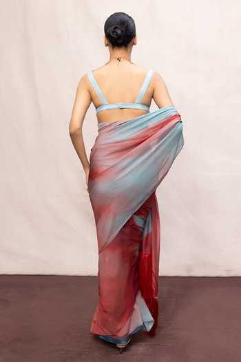 Ekaya Banaras Printed Saree With Running Blouse 