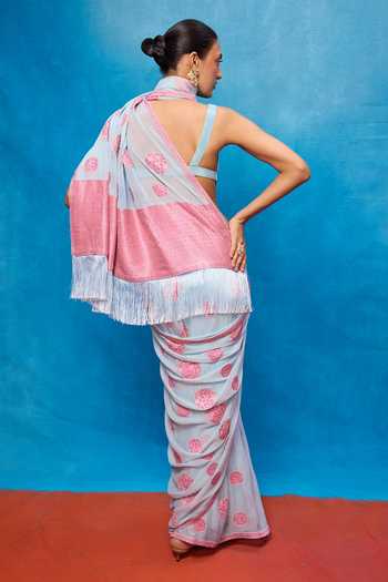 Ekaya Banaras Handwoven Banarasi Saree With Running Blouse 