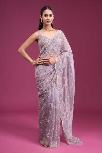 Samyukta Singhania Beaded Handwork Saree With Blouse 