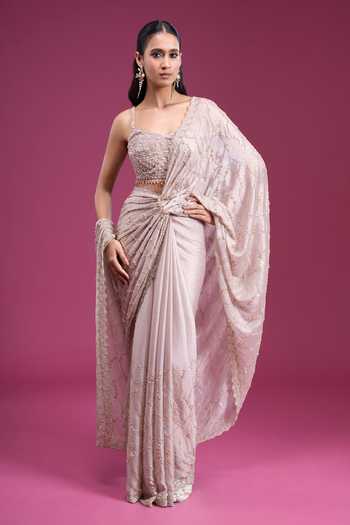 Samyukta Singhania Handwork Embroidered Saree With Blouse 
