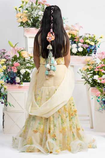 Kirti Agarwal - Pret N Couture Floral Embroidered Lehenga Set 