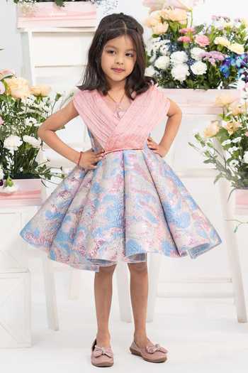 Kirti Agarwal - Pret N Couture Blush Pleated Flared Dress 
