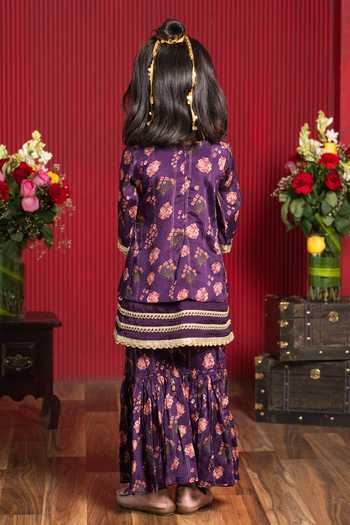 Kirti Agarwal - Pret N Couture Layered Jacket Kurta & Sharara Set 