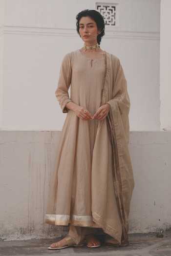 Karaj Jaipur Hand Embroidered Anarkali Set 