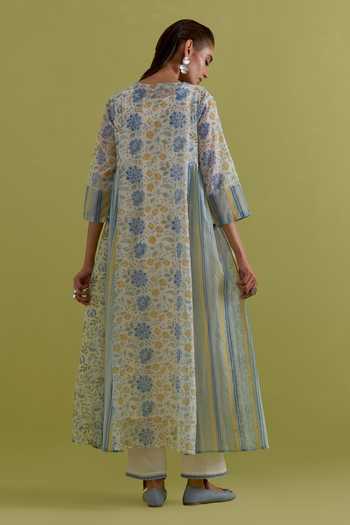 Upavita Floral Print Kurta Set 