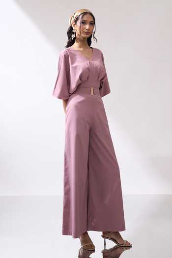Buy_Naintara Bajaj_Pink Rose Dust Jumpsuit With Belt 
