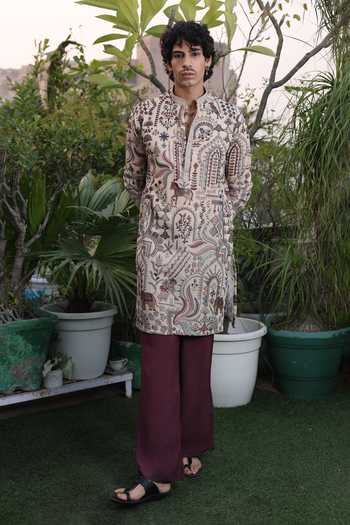 Buy_Dev Ki Raha_Multi Color Georgette Aabroo Printed Kurta Set 