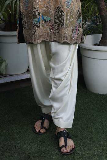 Buy_Dev Ki Raha_Multi Color Silk Kohinoor Embroidered Kurta Set _Online_at_Aza_Fashions