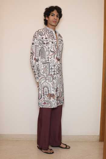 Buy_Dev Ki Raha_Multi Color Georgette Neel Garh Embroidered Kurta Set 