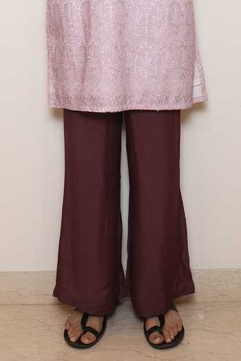 Buy_Dev Ki Raha_Pink Silk, Cotton Nuraab Embroidered Kurta Set _Online_at_Aza_Fashions