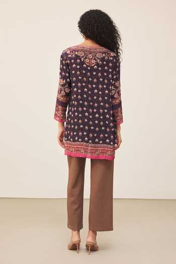 Ritu Kumar Black Uppwan Full Sleeves Kurta 