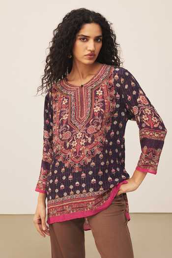 Ritu Kumar Black Uppwan Full Sleeves Kurta 