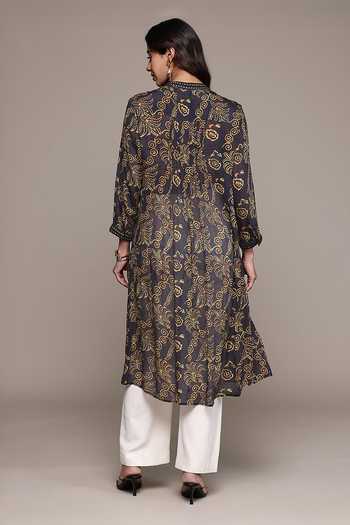 Ritu Kumar Black Aplooza Full Sleeves Kurta