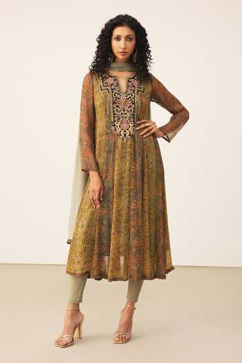 Ritu Kumar Tonal Printed Kurta Set 