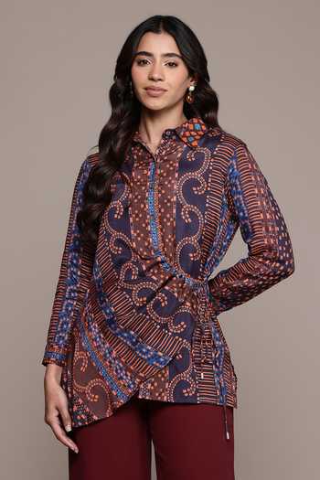 Ritu Kumar Brown Moselles Printed Shirt 