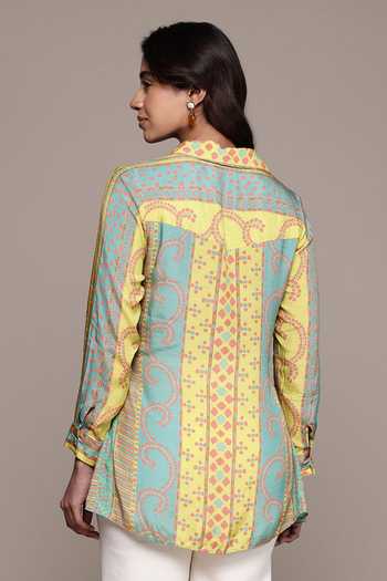 Ritu Kumar Green Moselles Printed Shirt 