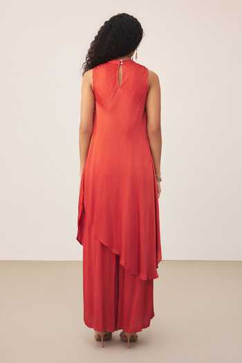 Ritu Kumar Gul Halter Neck Kurta Palazzo Set 