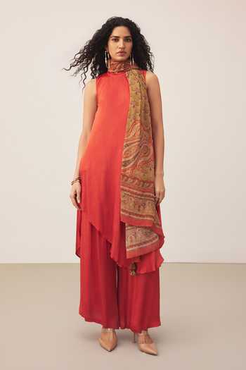 Ritu Kumar Gul Halter Neck Kurta Palazzo Set 