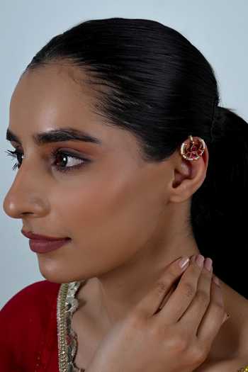 Shlok Jewels Jadau Kundan Embellished Ear Cuffs 