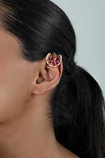 Shlok Jewels Jadau Kundan Embellished Ear Cuffs 