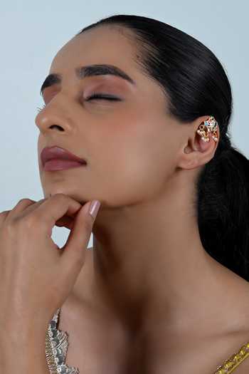 Shlok Jewels Kundan Embellished Earcuffs 