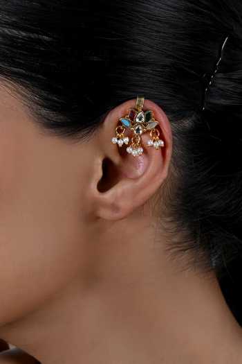 Shlok Jewels Kundan Embellished Earcuffs 