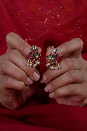 Shlok Jewels Multi Color Jadau Kundan Earcuffs Online at Aza Fashions Shlok Jewels_Multi Color Jadau Kundan Earcuffs _Online_at_Aza_Fashions