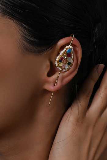 Shlok Jewels Jadau Kundan Earcuffs 