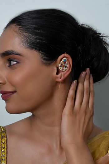 Shlok Jewels Jadau Kundan Earcuffs 