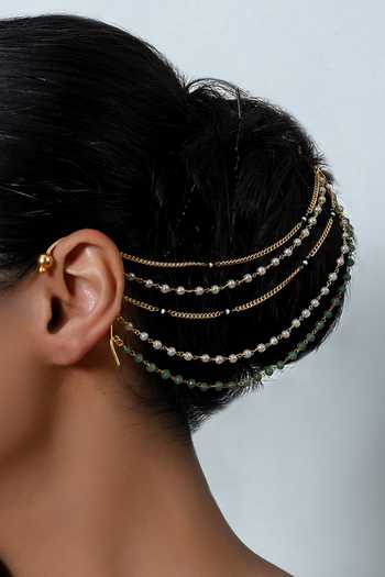 Shlok Jewels Stone Embellished Earcuffs 