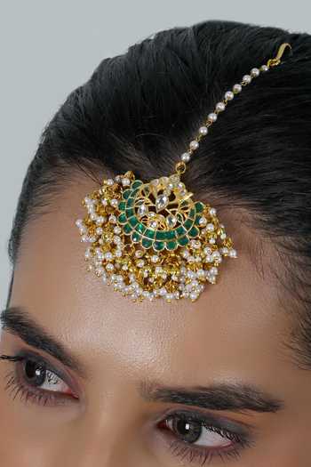 Shlok Jewels Stone Embellished Maangtikka 