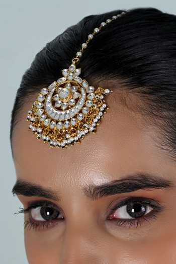 Shlok Jewels Stone Embellished Maangtikka 