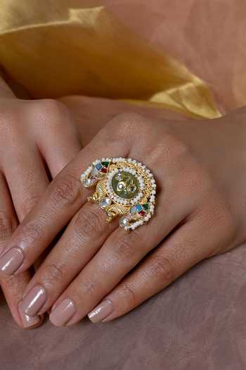 Shlok Jewels Jadau Embellished Ring 