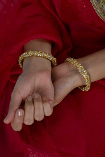 Shlok Jewels Mother Of Pearl Bangles - Set of 2 
