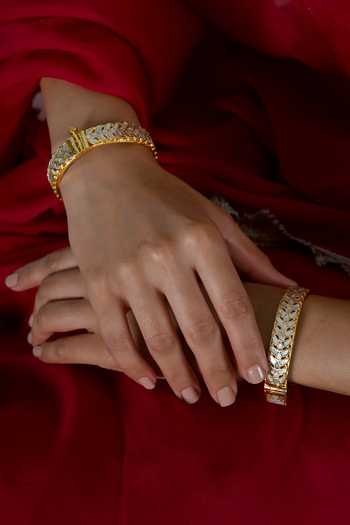 Shlok Jewels Mother Of Pearl Bangles - Set of 2  