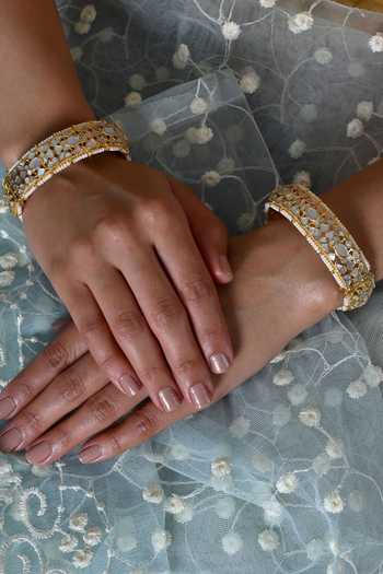 Shlok Jewels Mother Of Pearl Bangles - Set of 2 