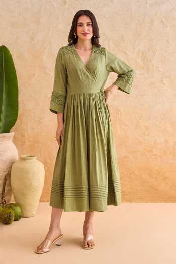 Taro Olive Fern Dress 