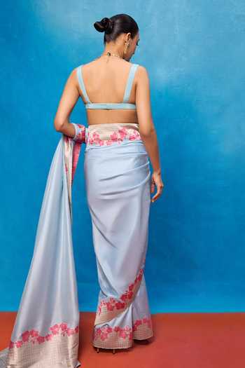 Ekaya Banaras Silk Woven Saree With Running Blouse 