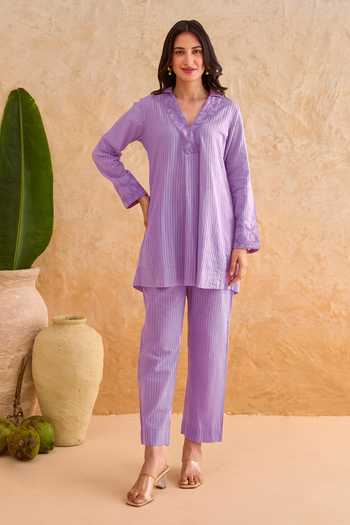 Taro Wisteria Vine Top & Pant Set 