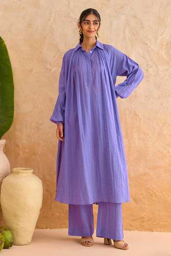 Taro Amethyst Haze Kurta & Pant Set 