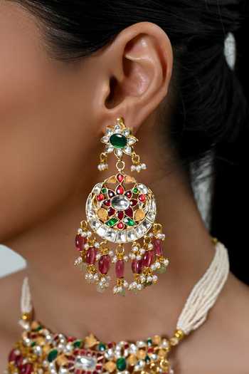 Shlok Jewels_Multi Color Beaded Embellished Necklace Set _Online_at_Aza_Fashions