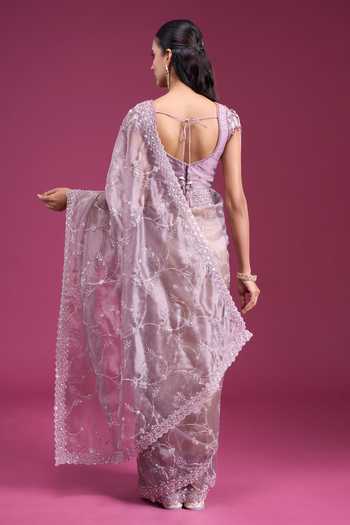 Samyukta Singhania Beads Sequin Handwork Saree With Blouse 