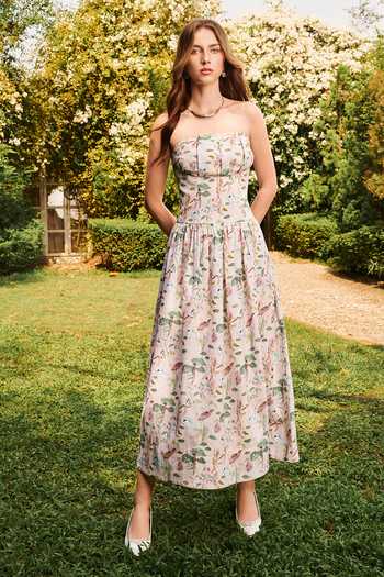 House Of Eda Esther Structured Midi Dress 