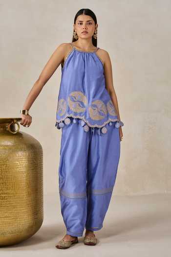 Nitika Gujral Applique Embroidered Top & Salwar Set 