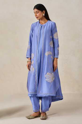 Nitika Gujral Chanderi Applique Kurta Set 